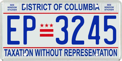 DC license plate EP3245