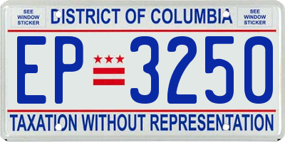 DC license plate EP3250