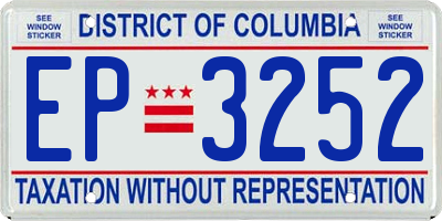 DC license plate EP3252