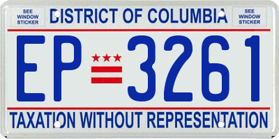 DC license plate EP3261