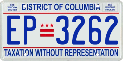 DC license plate EP3262