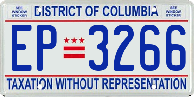 DC license plate EP3266