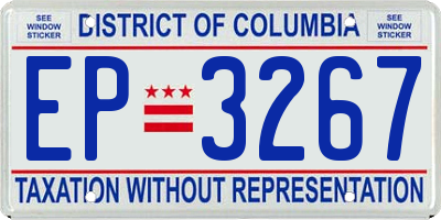 DC license plate EP3267