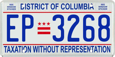 DC license plate EP3268