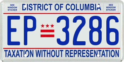 DC license plate EP3286