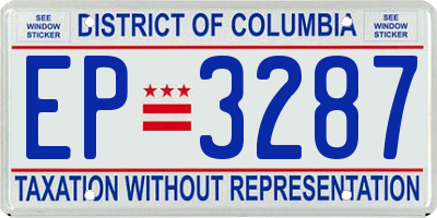 DC license plate EP3287