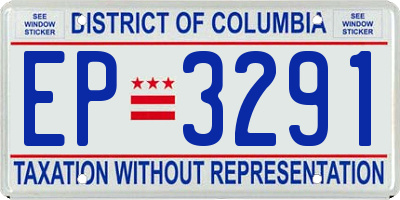 DC license plate EP3291