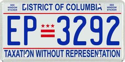 DC license plate EP3292