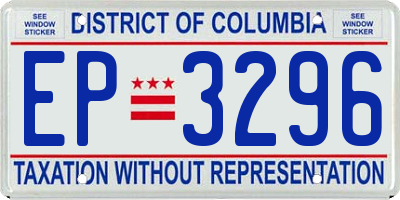 DC license plate EP3296