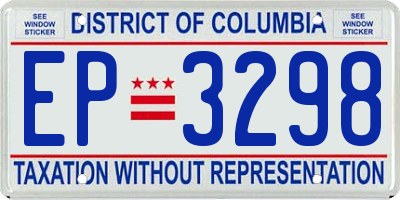 DC license plate EP3298