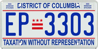 DC license plate EP3303