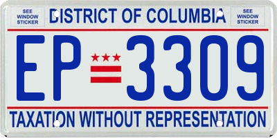 DC license plate EP3309