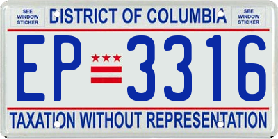 DC license plate EP3316