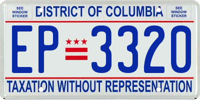 DC license plate EP3320