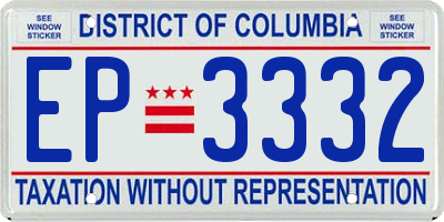 DC license plate EP3332