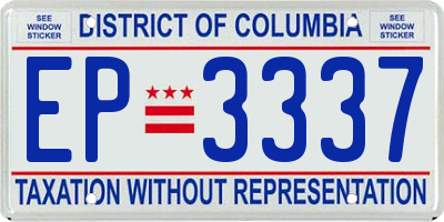 DC license plate EP3337