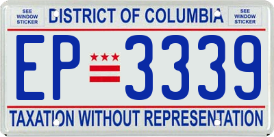 DC license plate EP3339