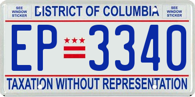 DC license plate EP3340