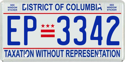 DC license plate EP3342