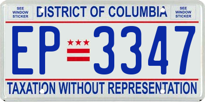 DC license plate EP3347