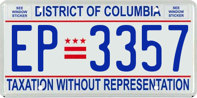 DC license plate EP3357