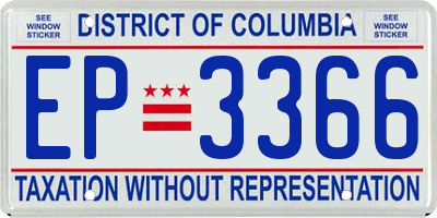 DC license plate EP3366