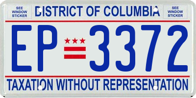 DC license plate EP3372
