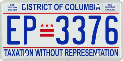 DC license plate EP3376