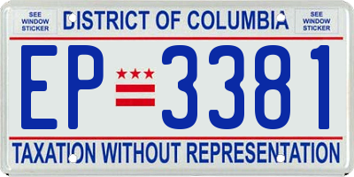 DC license plate EP3381