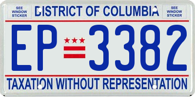 DC license plate EP3382