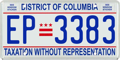 DC license plate EP3383