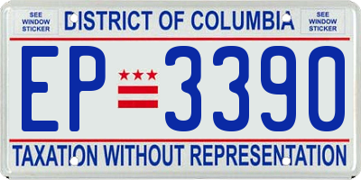 DC license plate EP3390