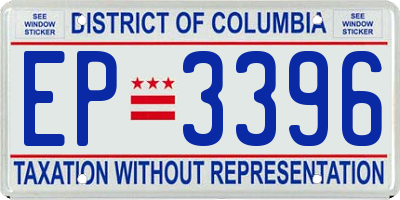 DC license plate EP3396