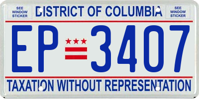 DC license plate EP3407
