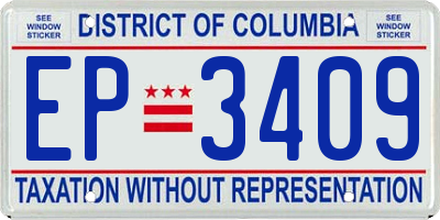 DC license plate EP3409