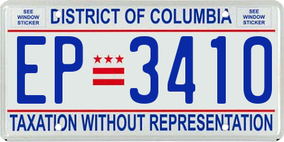 DC license plate EP3410