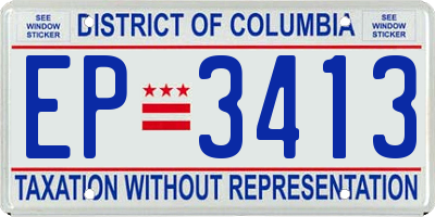 DC license plate EP3413