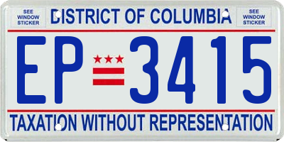 DC license plate EP3415