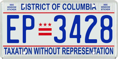 DC license plate EP3428