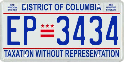 DC license plate EP3434