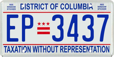 DC license plate EP3437