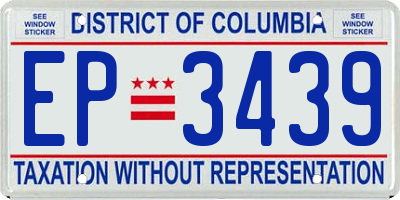 DC license plate EP3439