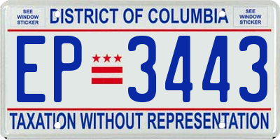 DC license plate EP3443