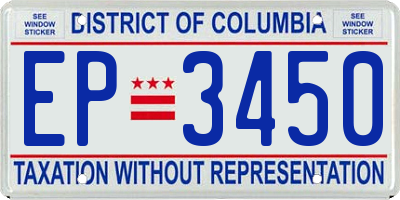 DC license plate EP3450