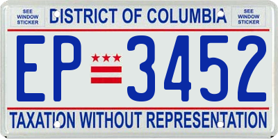 DC license plate EP3452