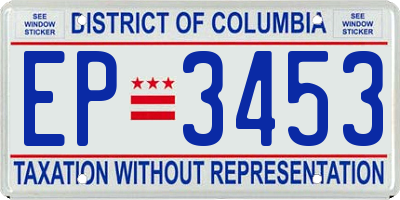 DC license plate EP3453