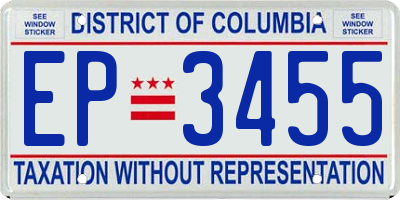 DC license plate EP3455