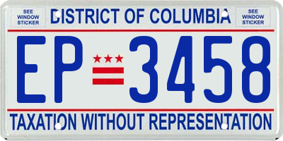 DC license plate EP3458