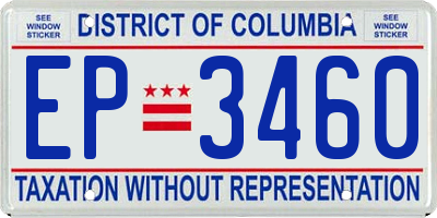 DC license plate EP3460