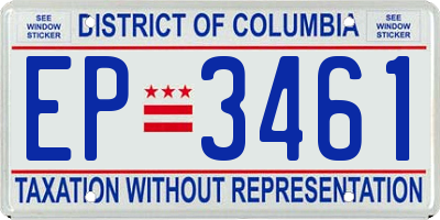 DC license plate EP3461